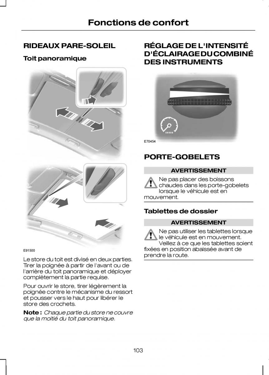 Ford Kuga I 1 manuel du proprietaire / page 105