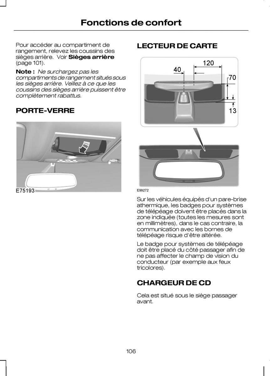 Ford Kuga I 1 manuel du proprietaire / page 108