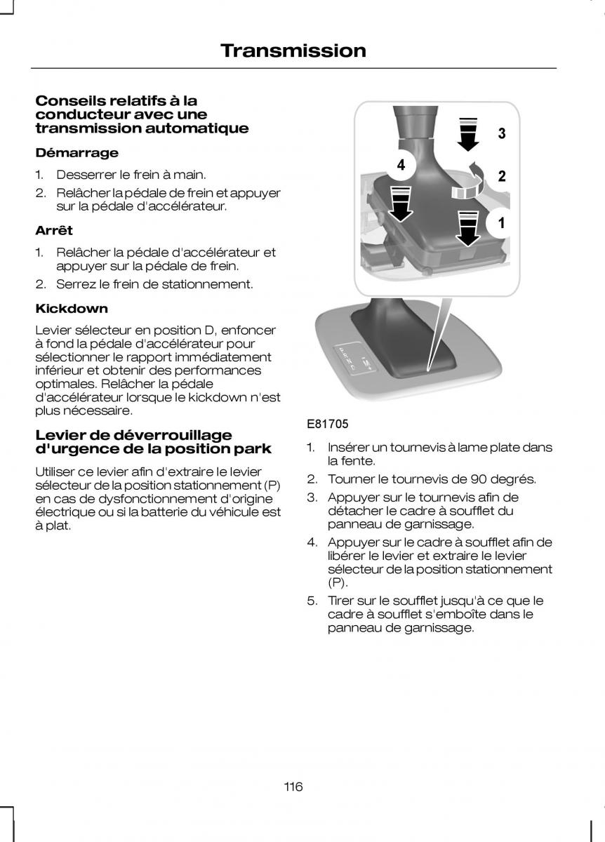 Ford Kuga I 1 manuel du proprietaire / page 118