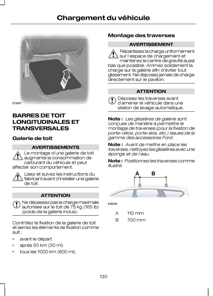 Ford Kuga I 1 manuel du proprietaire / page 132