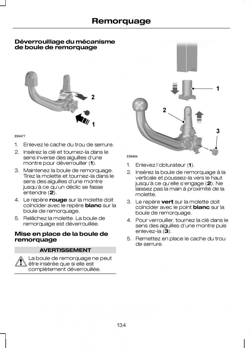 Ford Kuga I 1 manuel du proprietaire / page 136