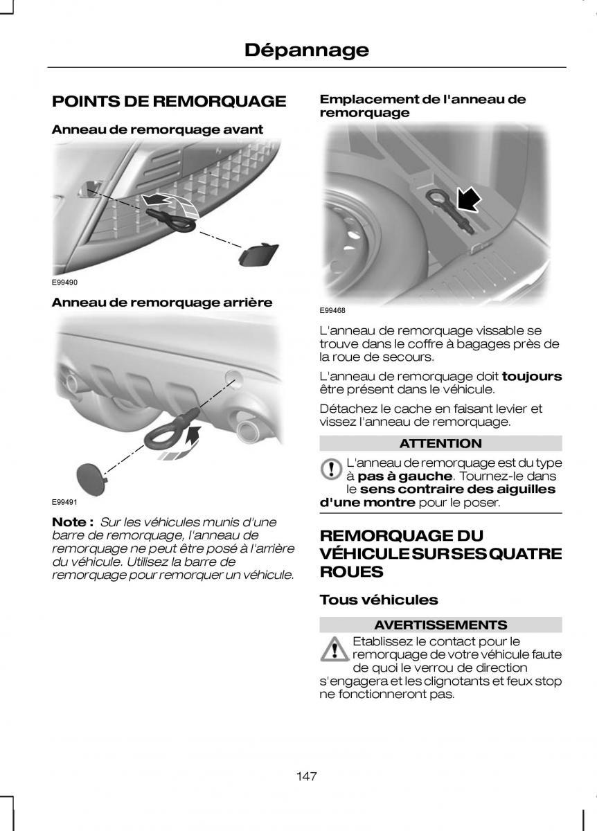 Ford Kuga I 1 manuel du proprietaire / page 149