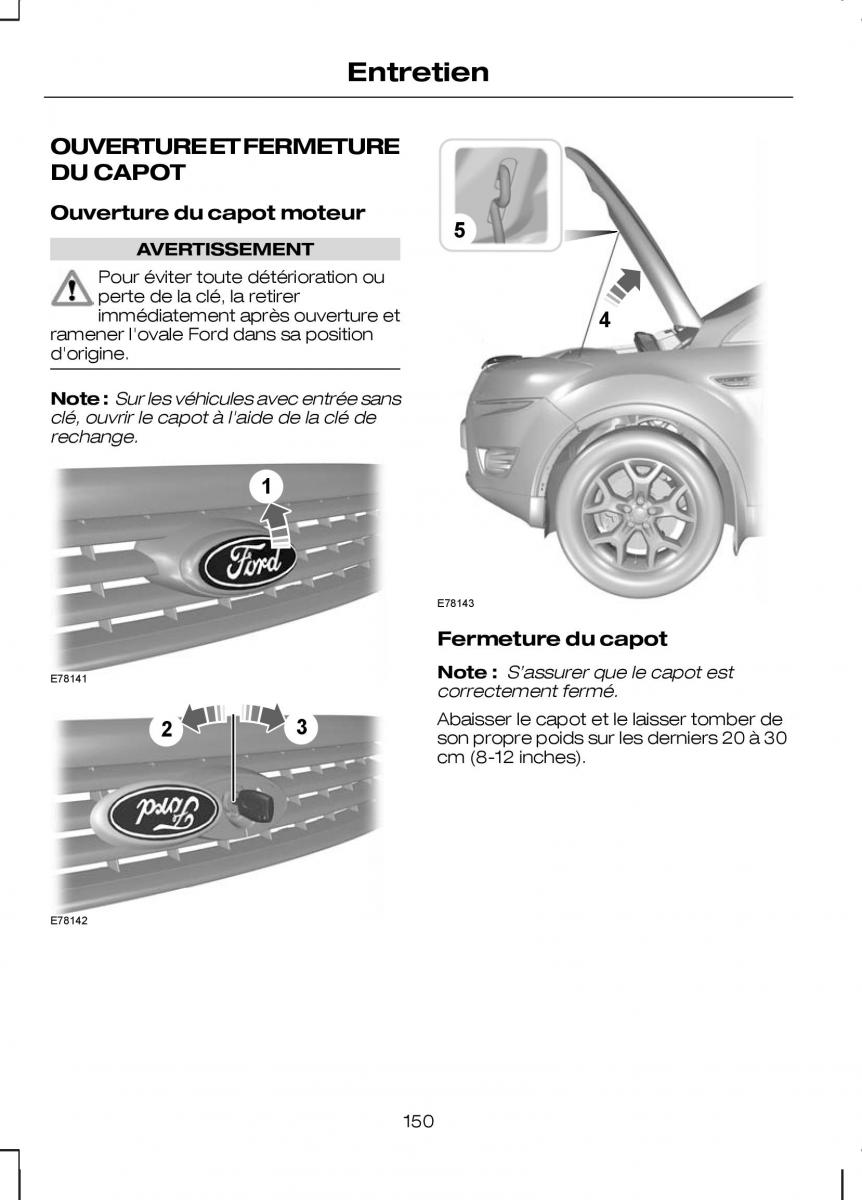 Ford Kuga I 1 manuel du proprietaire / page 152