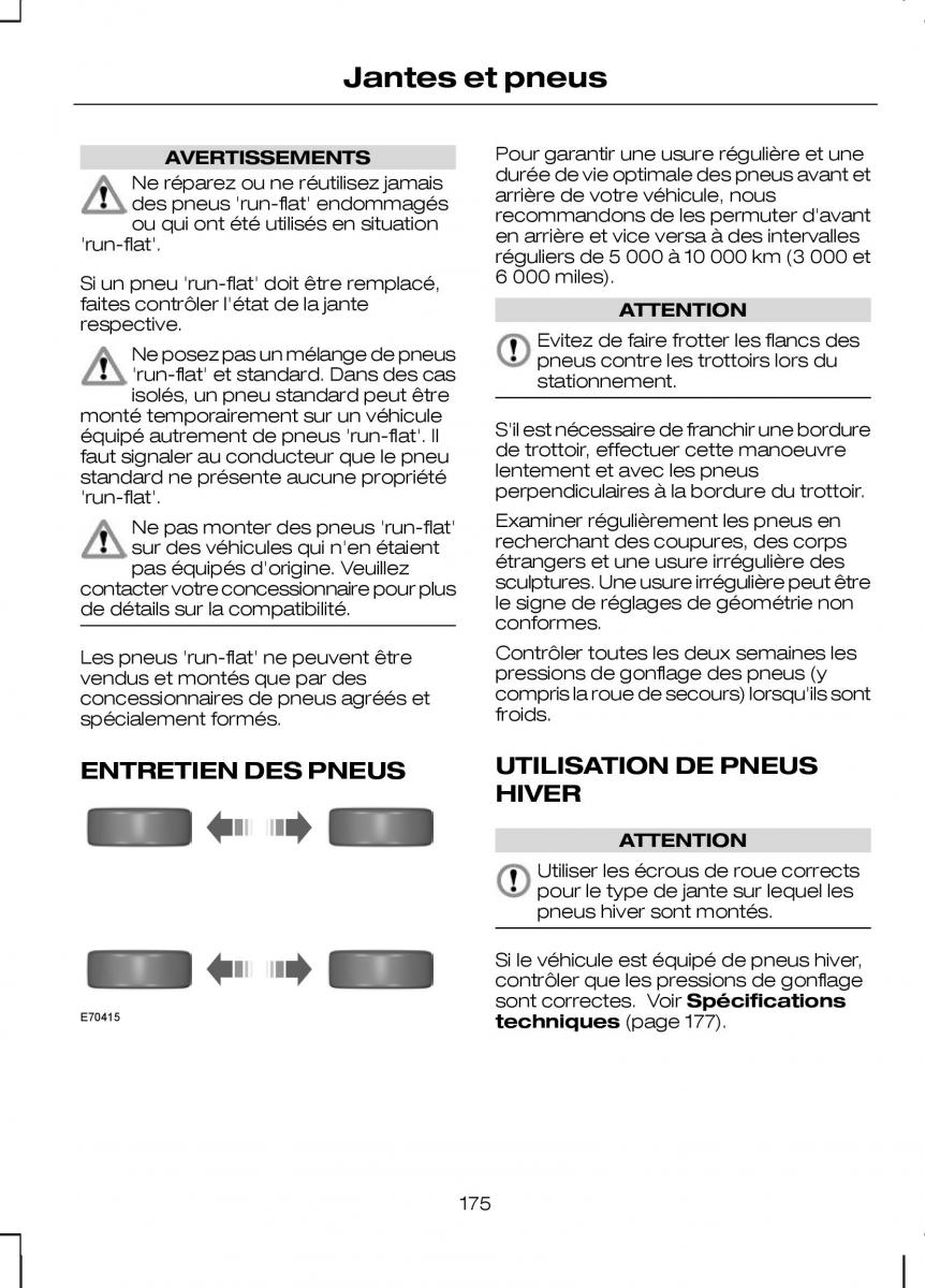 Ford Kuga I 1 manuel du proprietaire / page 177