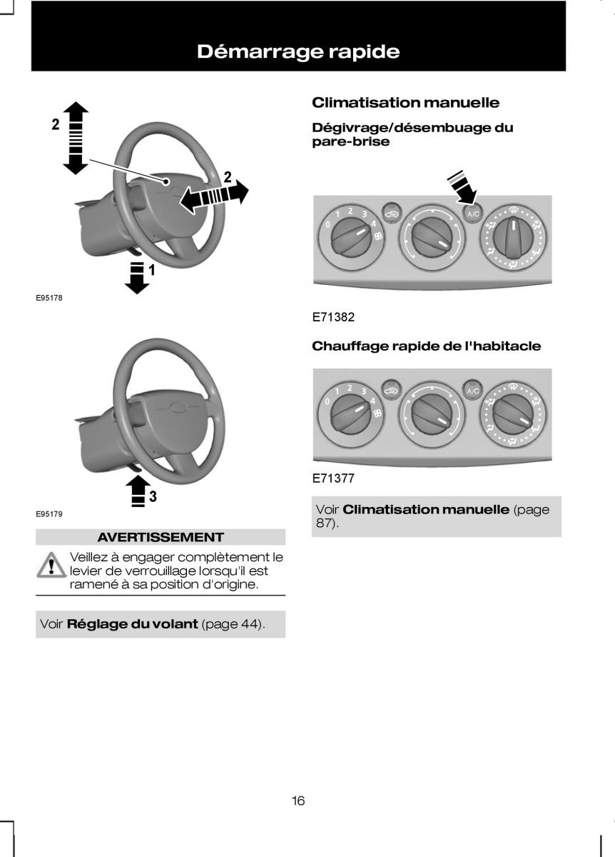 Ford Kuga I 1 manuel du proprietaire / page 18