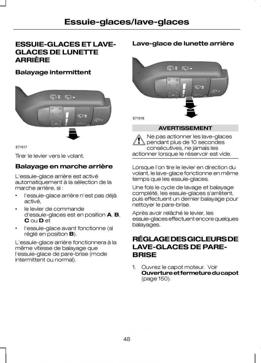 Ford Kuga I 1 manuel du proprietaire / page 50