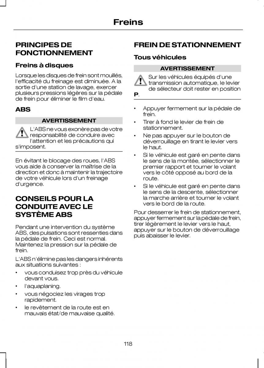 Ford Kuga II 2 manuel du proprietaire / page 120