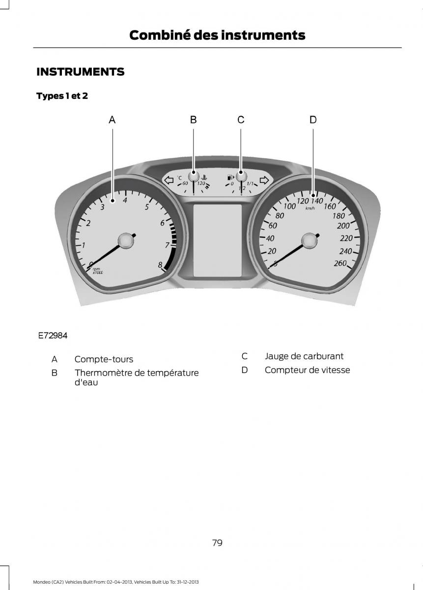 Ford Mondeo MKIV MK4 manuel du proprietaire / page 81