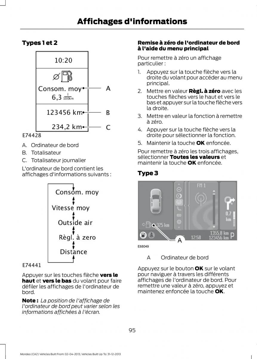 Ford Mondeo MKIV MK4 manuel du proprietaire / page 97