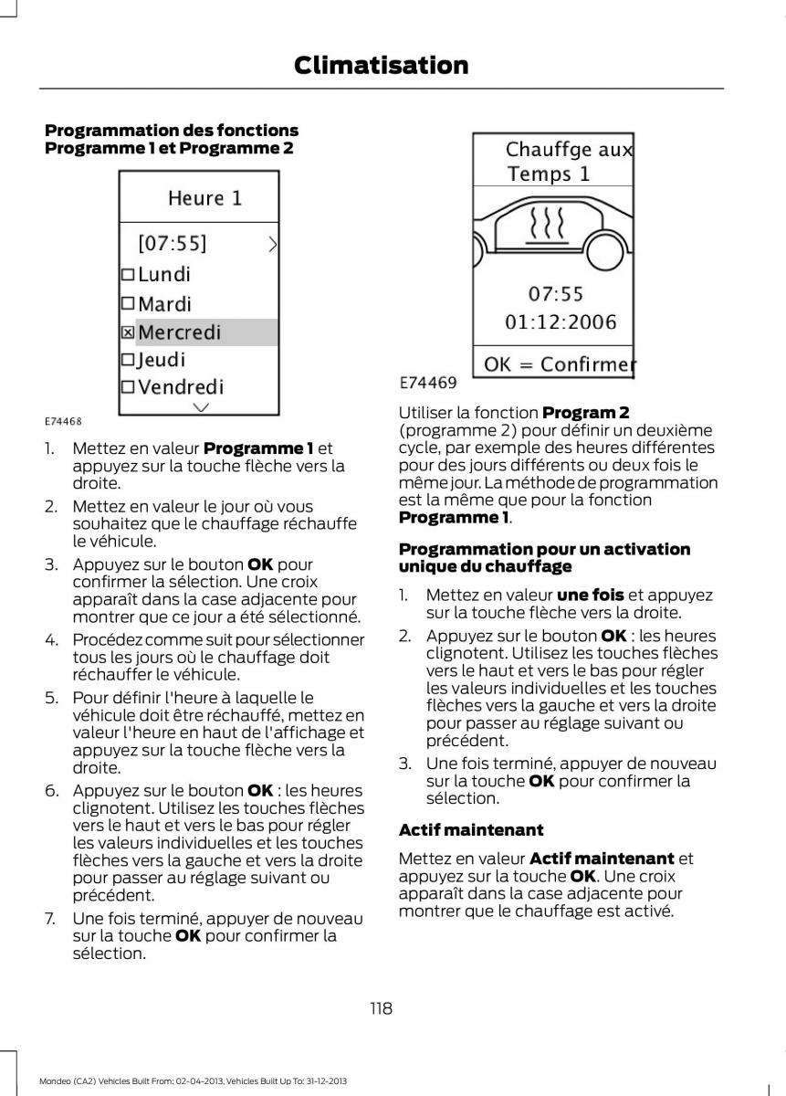 Ford Mondeo MKIV MK4 manuel du proprietaire / page 120