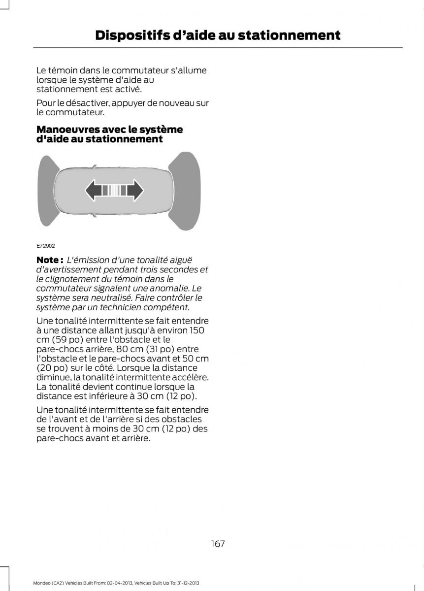 Ford Mondeo MKIV MK4 manuel du proprietaire / page 169