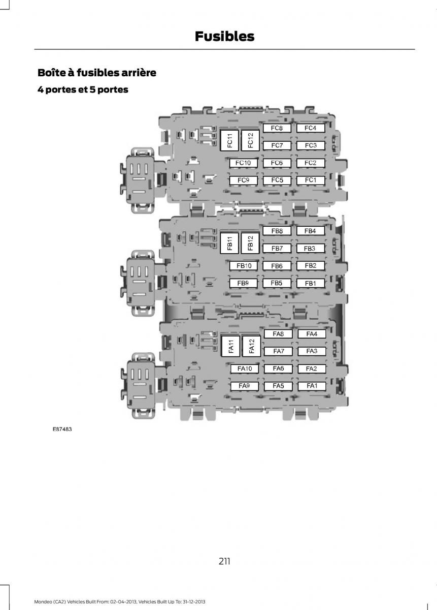 Ford Mondeo MKIV MK4 manuel du proprietaire / page 213