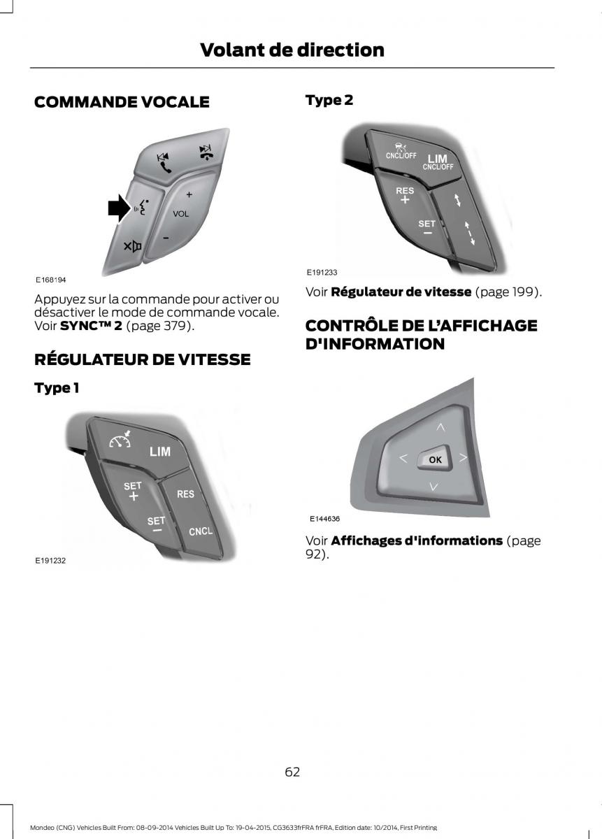 Ford Mondeo MKV MK5 manuel du proprietaire / page 64