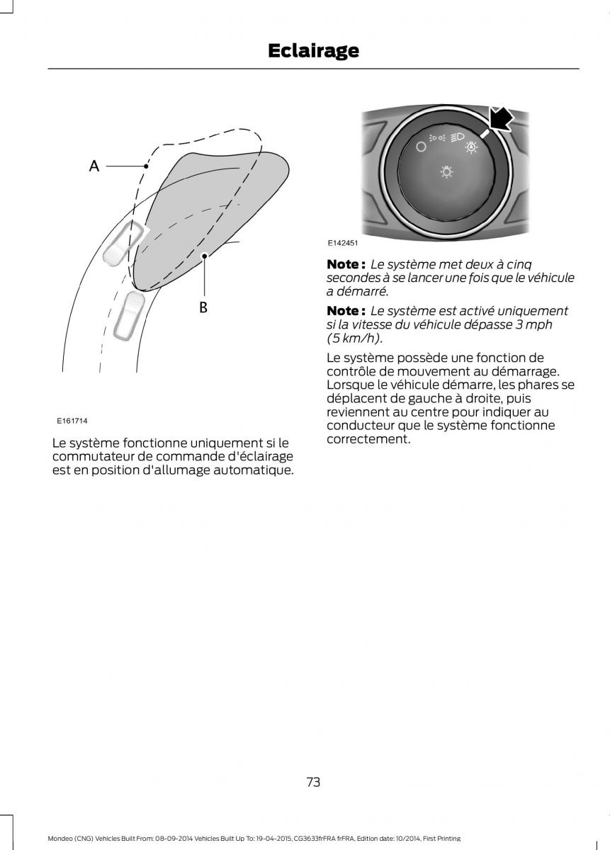 Ford Mondeo MKV MK5 manuel du proprietaire / page 75