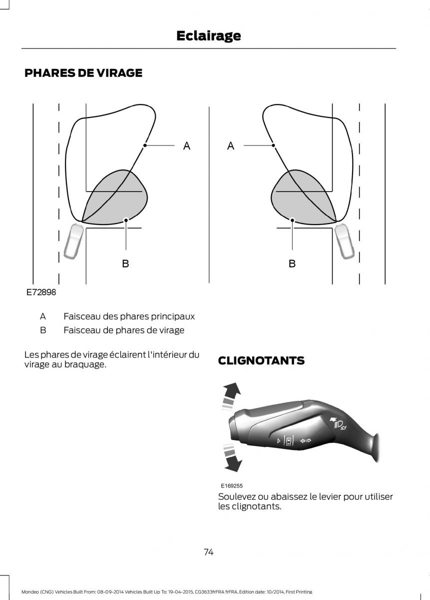 Ford Mondeo MKV MK5 manuel du proprietaire / page 76