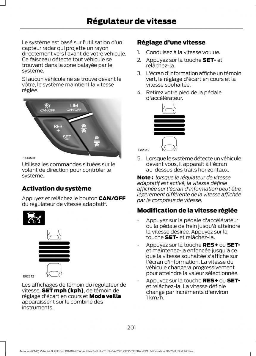 Ford Mondeo MKV MK5 manuel du proprietaire / page 203