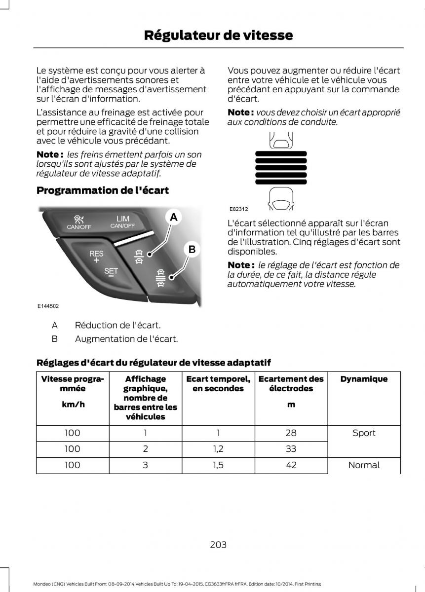 Ford Mondeo MKV MK5 manuel du proprietaire / page 205