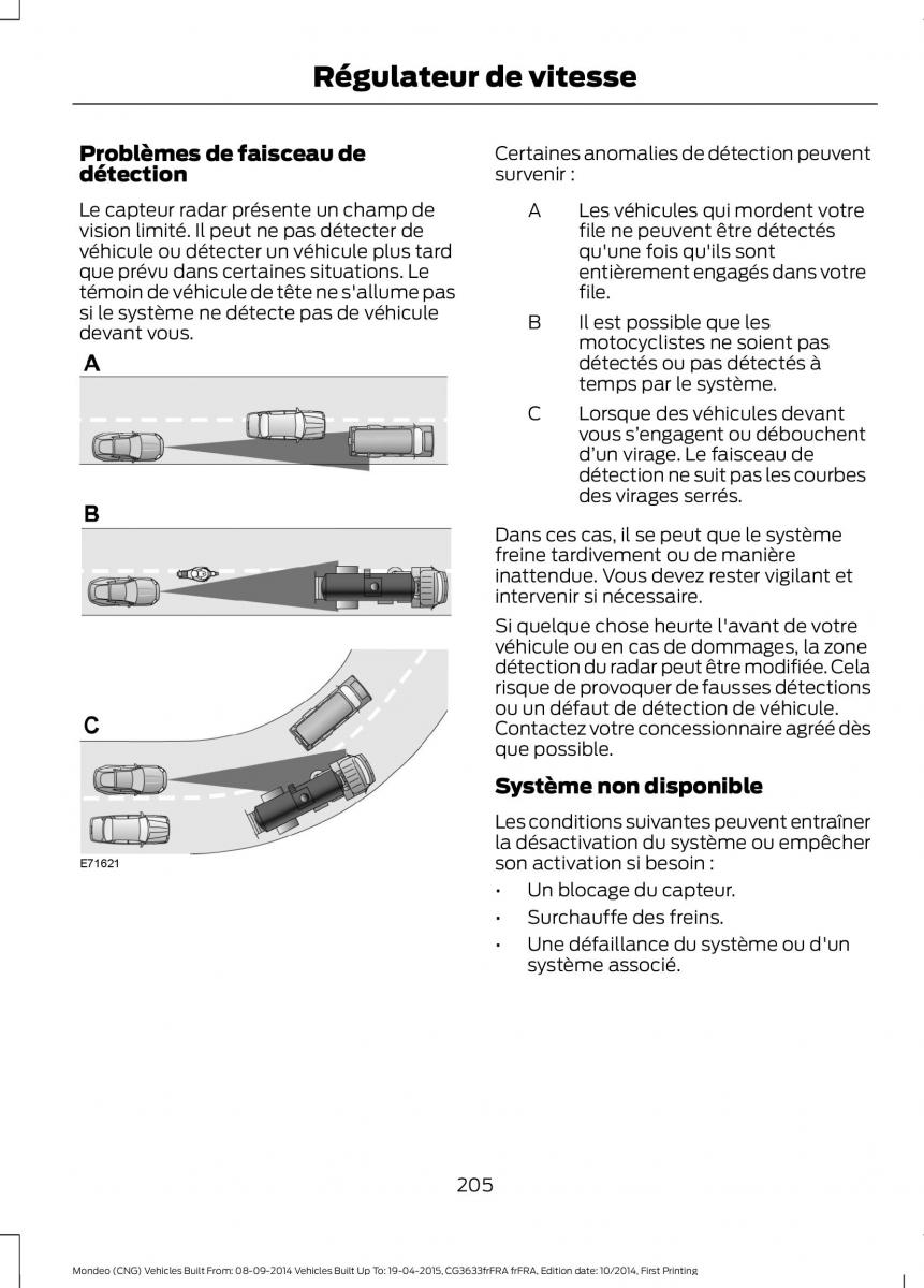 Ford Mondeo MKV MK5 manuel du proprietaire / page 207