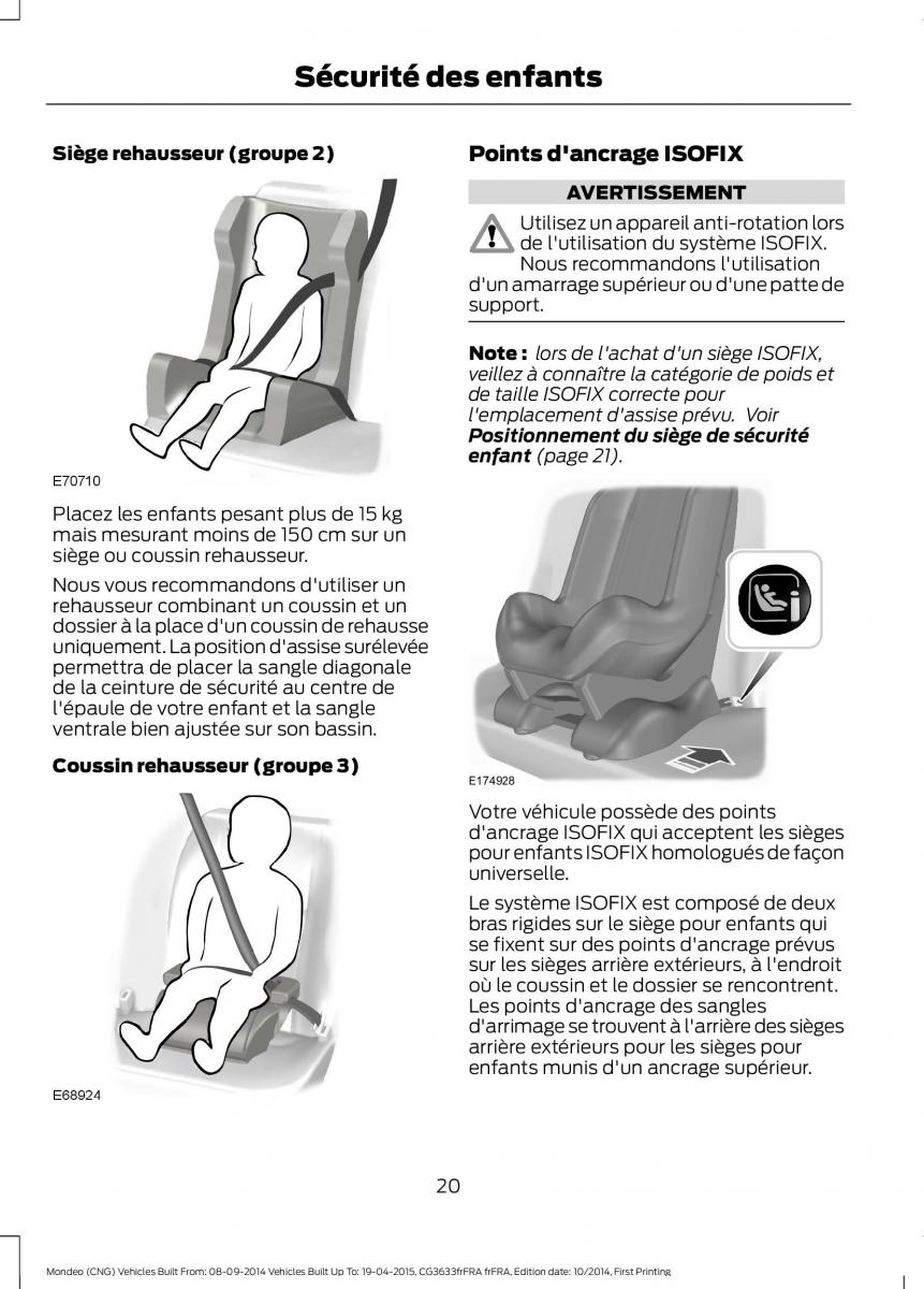 Ford Mondeo MKV MK5 manuel du proprietaire / page 22