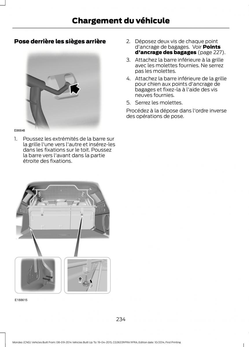 Ford Mondeo MKV MK5 manuel du proprietaire / page 236