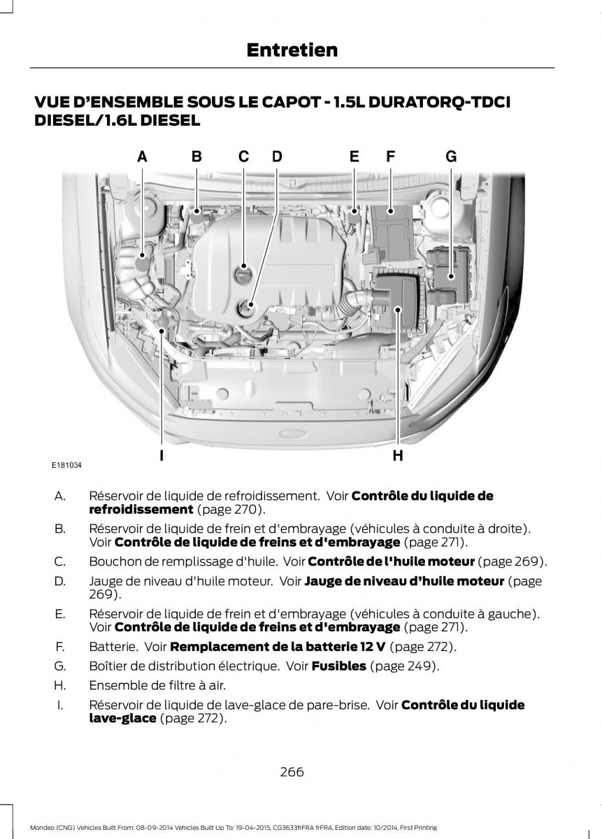 Ford Mondeo MKV MK5 manuel du proprietaire / page 268