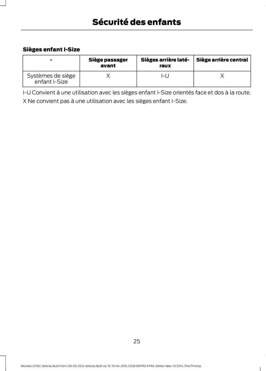 Ford Mondeo MKV MK5 manuel du proprietaire / page 27