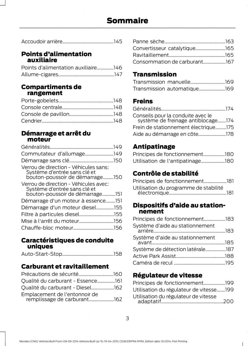 Ford Mondeo MKV MK5 manuel du proprietaire / page 5