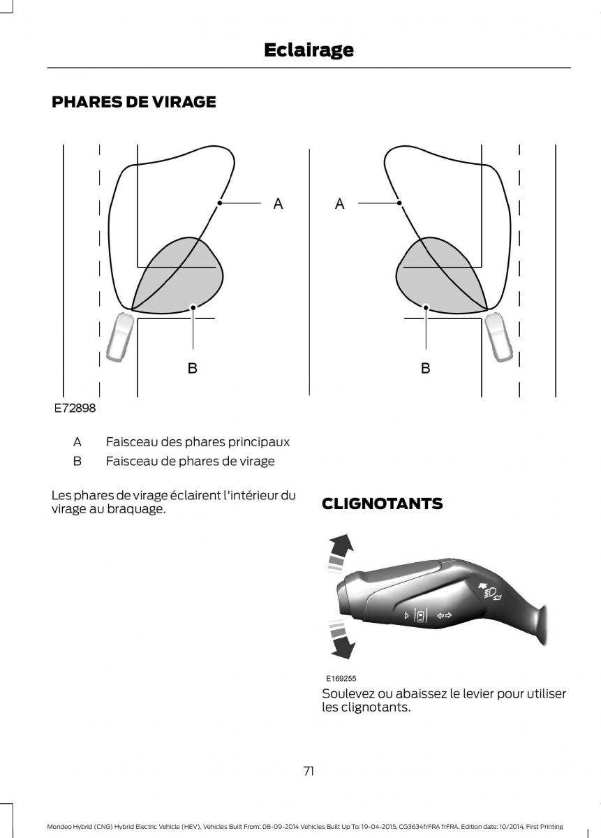 Ford Mondeo hybrid MKV MK5 manuel du proprietaire / page 73