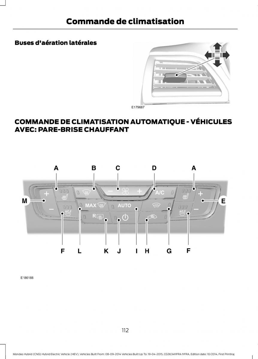 Ford Mondeo hybrid MKV MK5 manuel du proprietaire / page 114