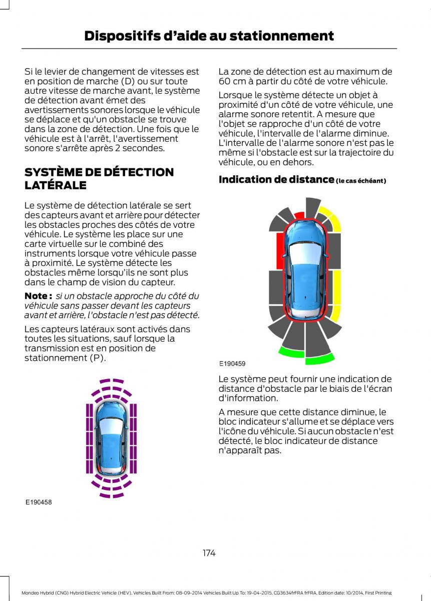 Ford Mondeo hybrid MKV MK5 manuel du proprietaire / page 176