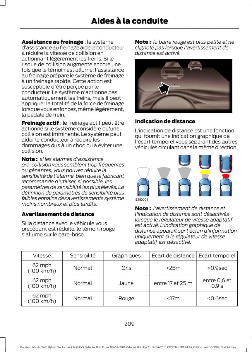 Ford Mondeo hybrid MKV MK5 manuel du proprietaire / page 211