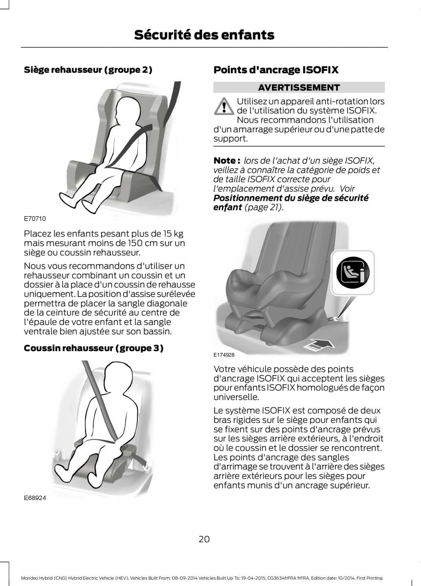 Ford Mondeo hybrid MKV MK5 manuel du proprietaire / page 22