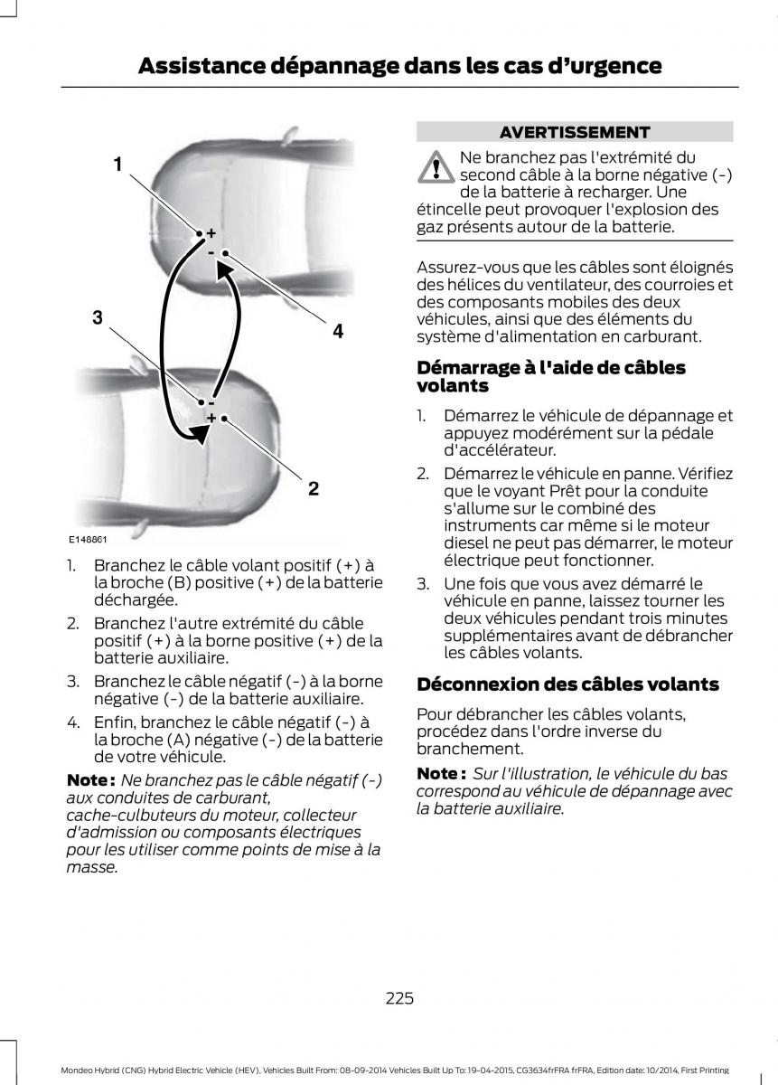 Ford Mondeo hybrid MKV MK5 manuel du proprietaire / page 227