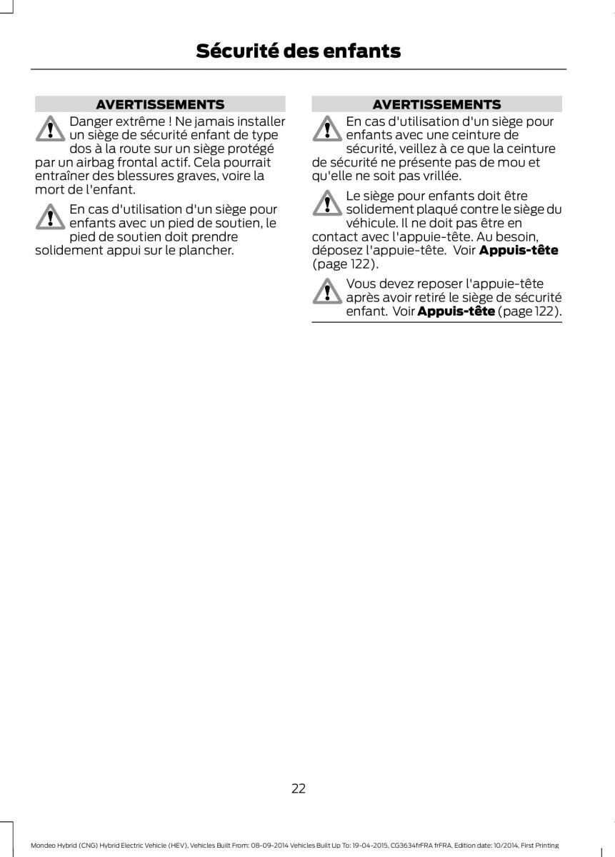 Ford Mondeo hybrid MKV MK5 manuel du proprietaire / page 24