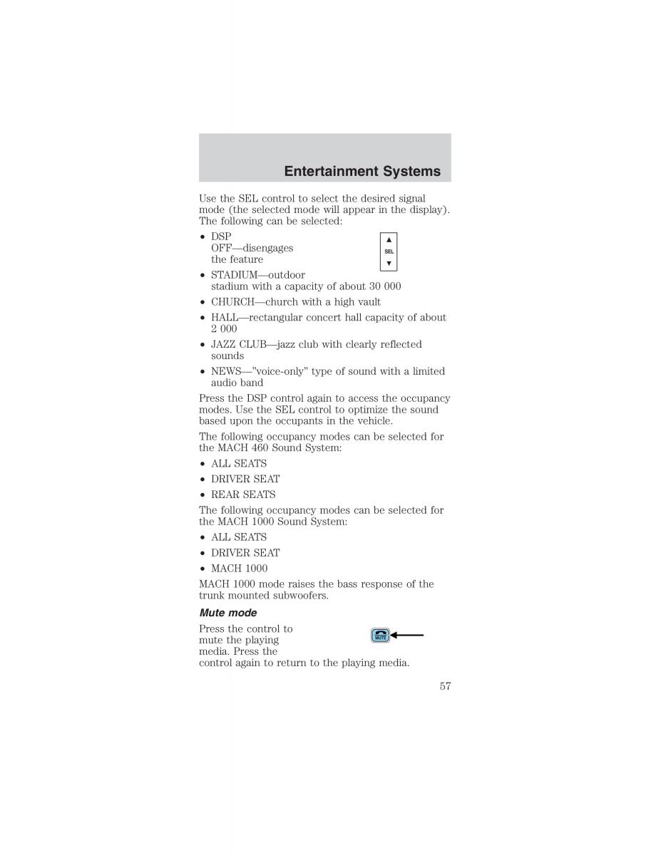 Ford Mustang IV 4 owners manual / page 57