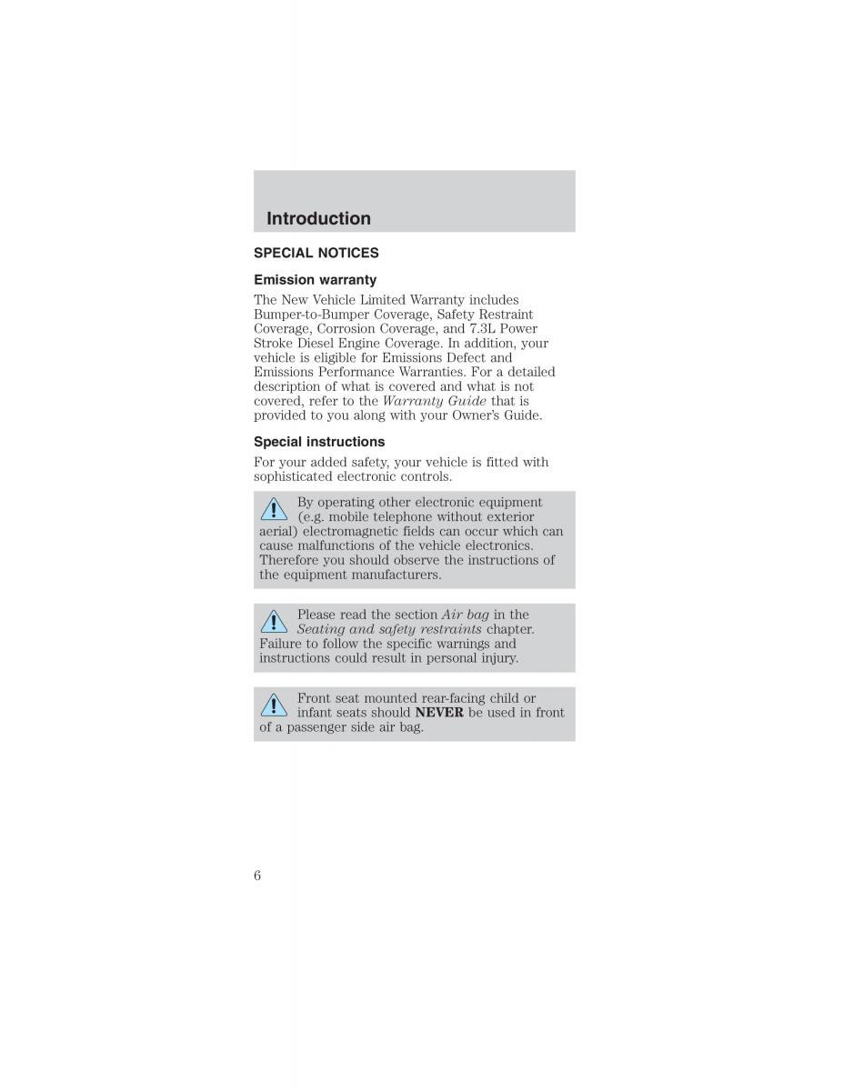 Ford Mustang IV 4 owners manual / page 6