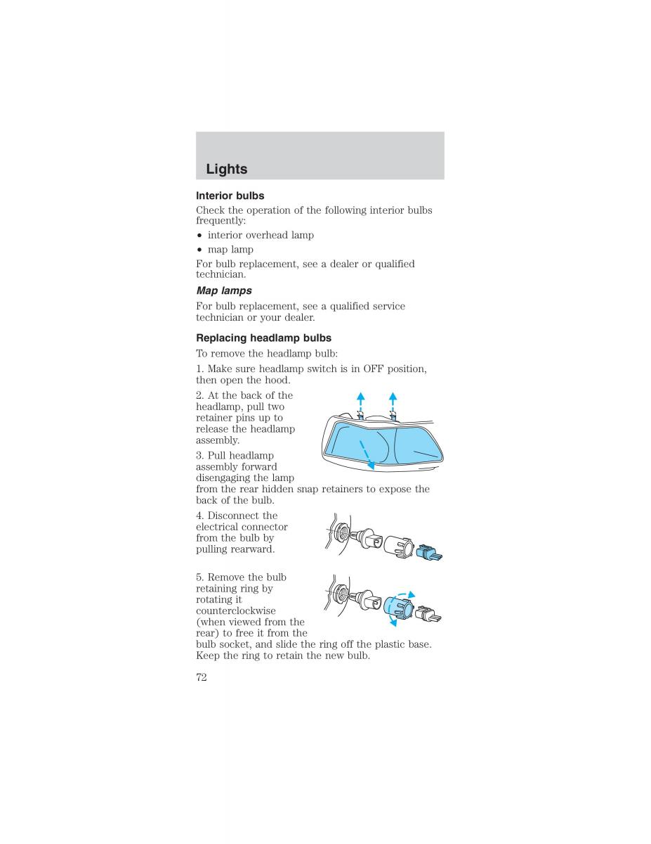 Ford Mustang IV 4 owners manual / page 72