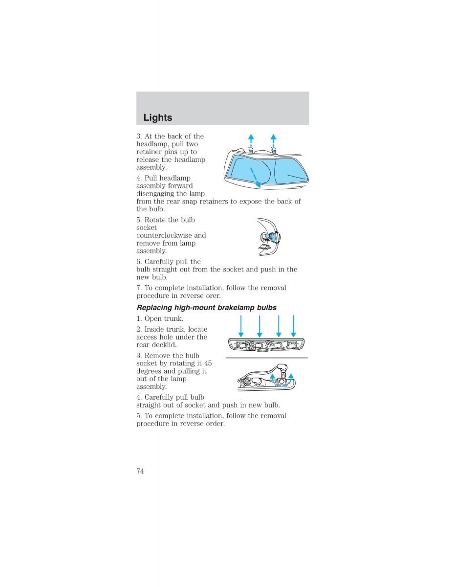 Ford Mustang IV 4 owners manual / page 74