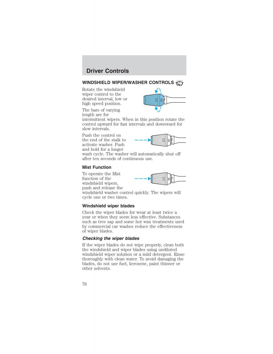 Ford Mustang IV 4 owners manual / page 76