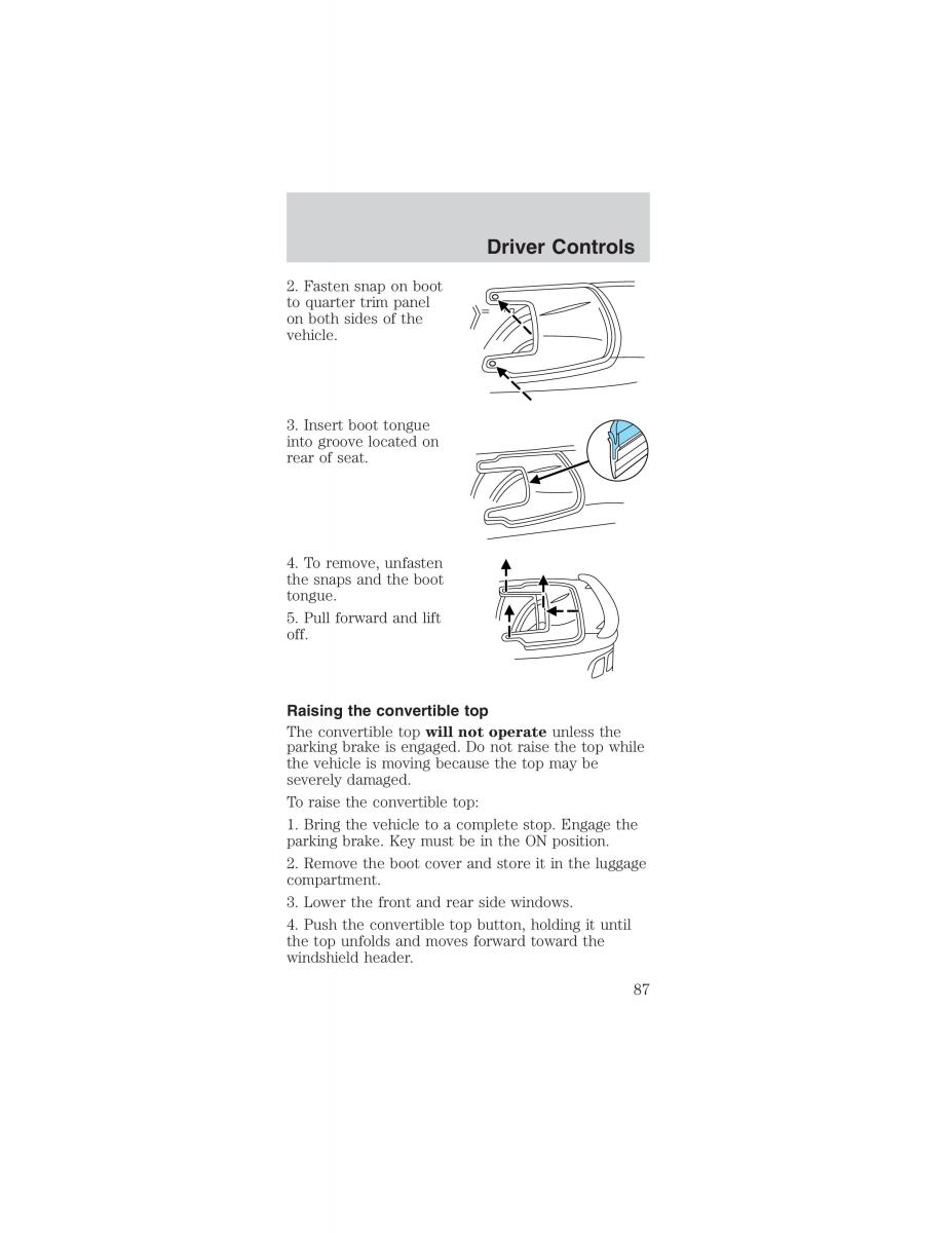 Ford Mustang IV 4 owners manual / page 87