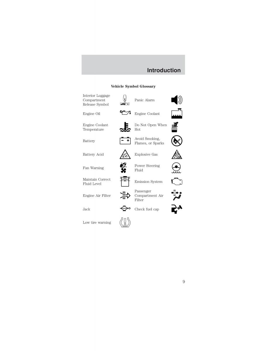 Ford Mustang IV 4 owners manual / page 9