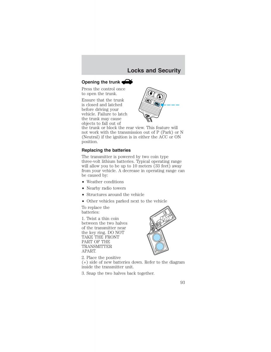 Ford Mustang IV 4 owners manual / page 93