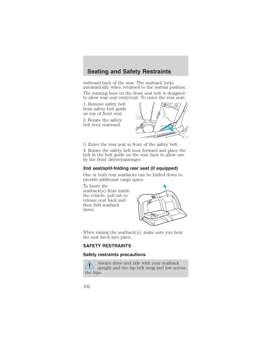 Ford Mustang IV 4 owners manual / page 102