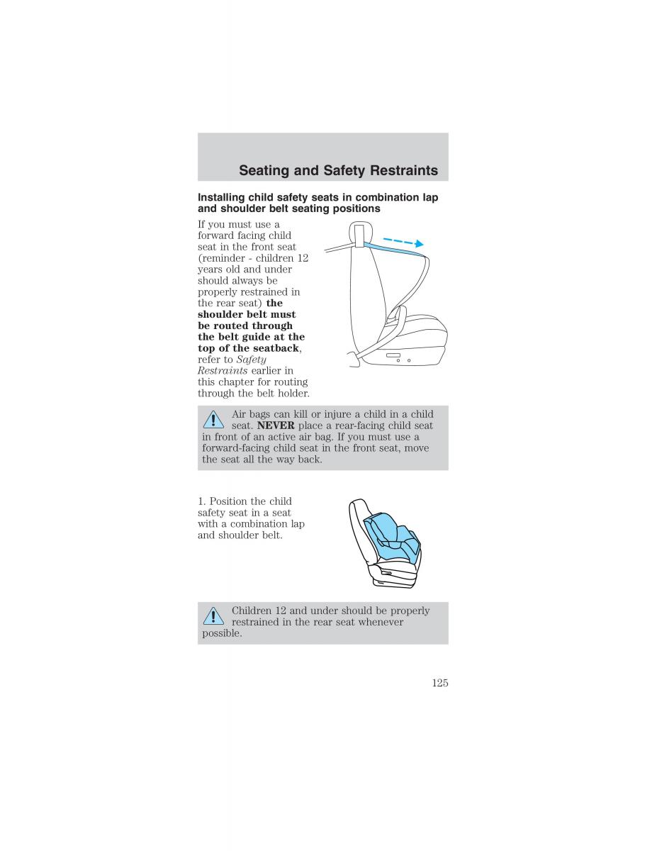 Ford Mustang IV 4 owners manual / page 125