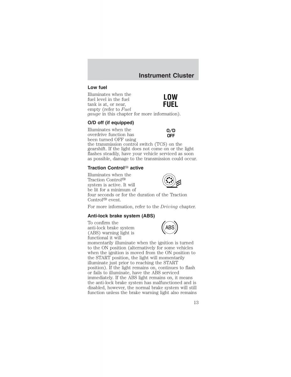 Ford Mustang IV 4 owners manual / page 13