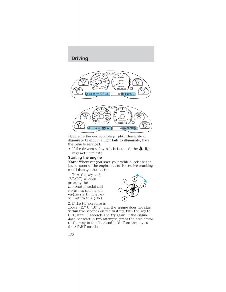 Ford Mustang IV 4 owners manual / page 136