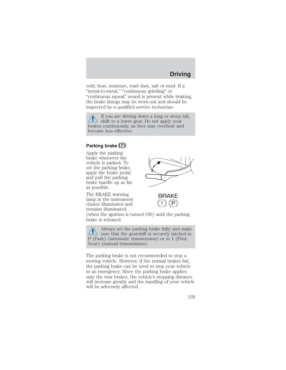 Ford Mustang IV 4 owners manual / page 139