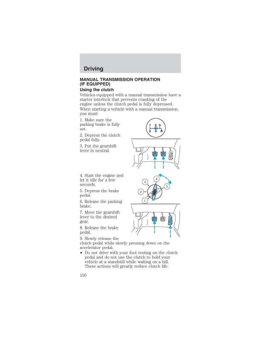 Ford Mustang IV 4 owners manual / page 150