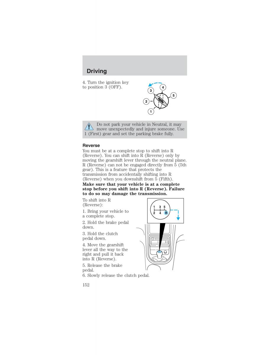 Ford Mustang IV 4 owners manual / page 152