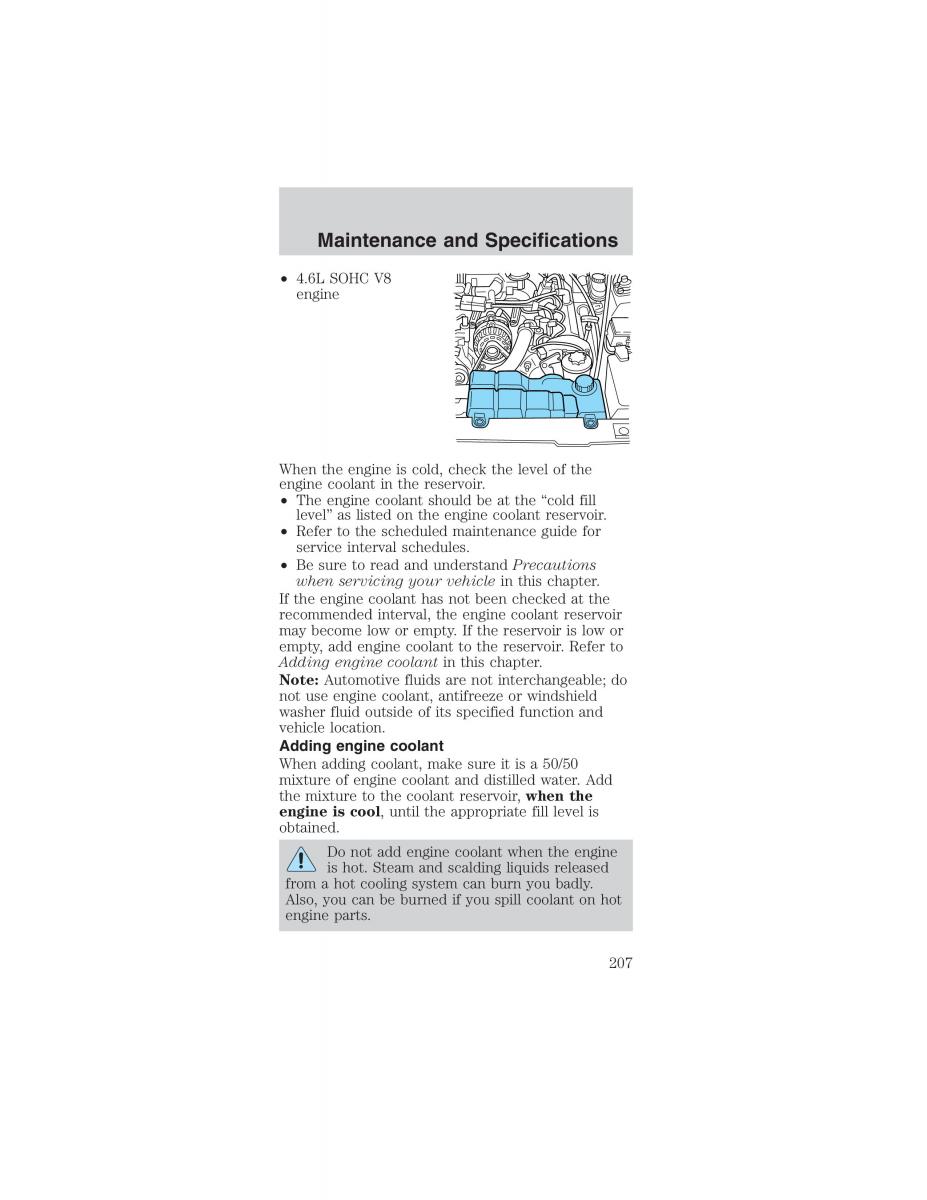 Ford Mustang IV 4 owners manual / page 207